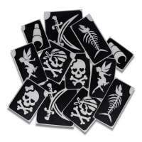 Glittertattoo stencil set piraten