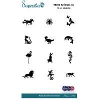 Glittertattoo stencil set Dieren