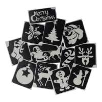 Glittertattoo stencil set Kerstmis