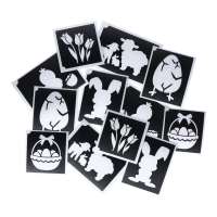 Glittertattoo stencil set Pasen