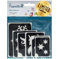 Glittertattoo stencil set Winter