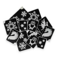 Glittertattoo stencil set Winter