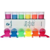 Neon (Fluorescent ) Fine Glitters Mix 6-pack