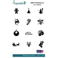 Glittertattoo stencil set Kerstmis