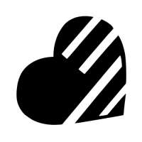Glitter tattoo Striped Heart