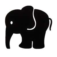 Glittertattoo Olifant