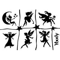 002 Fairies A5 Thema Stencil