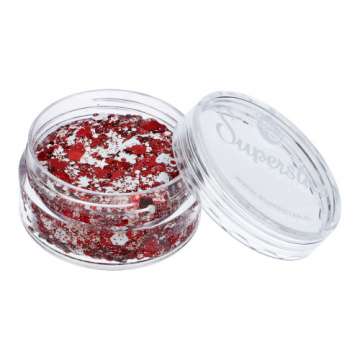 Waxcream Chunky Glitter Cream Red & White