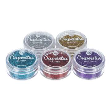 5 Basic kleuren glitters