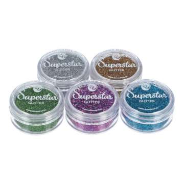 5 laser kleuren glitters