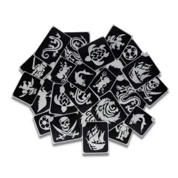 Glittertattoo stencil set Adventure