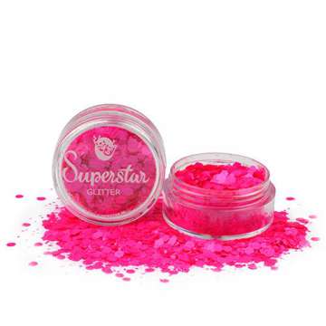Pink Fluorescent Chunky Glitter Mix