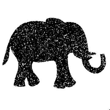 Glitter tattoo Olifant