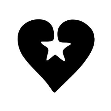 Glitter tattoo Heart Star