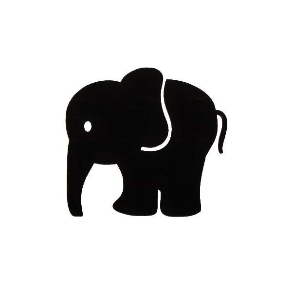Glittertattoo Olifant