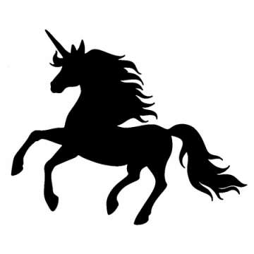 Glittertattoo stencil Pretty Unicorn