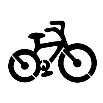 Glitter tattoo Fiets