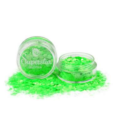 Green Fluorescent Chunky Glitter Mix