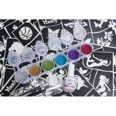 Glitter tattoo stencilset