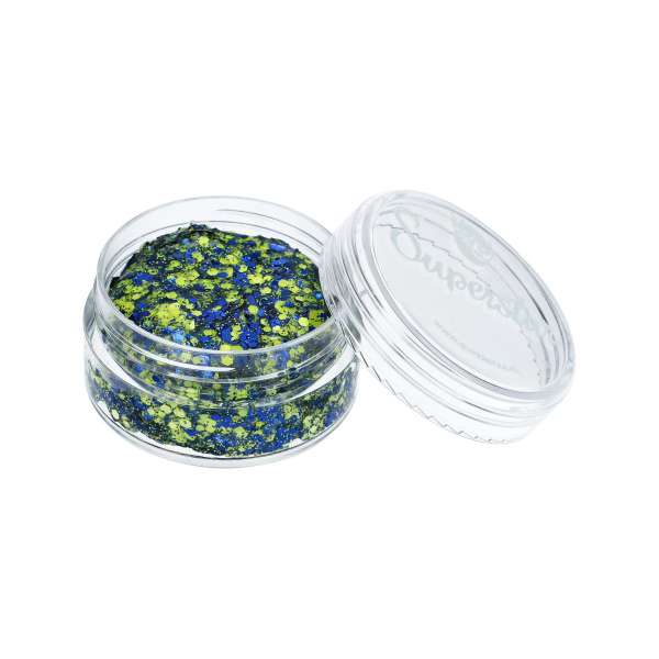 Waxcream Chunky Glitter Cream Blue & Yellow