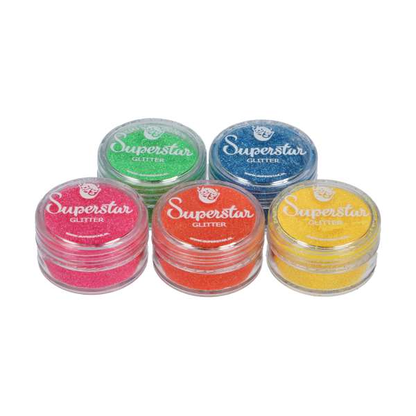 5 kleuren Fluorescente glitters