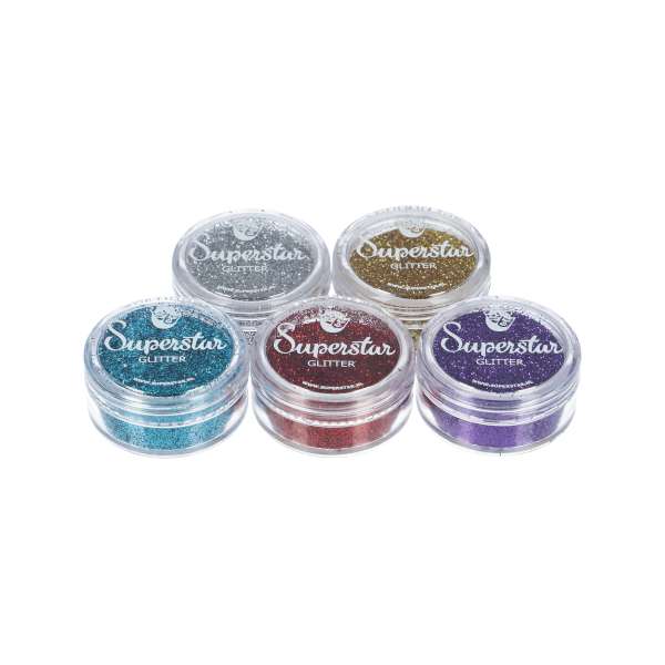 5 kleuren Basic Fine glitters