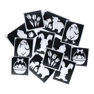 Glittertattoo stencil set Pasen