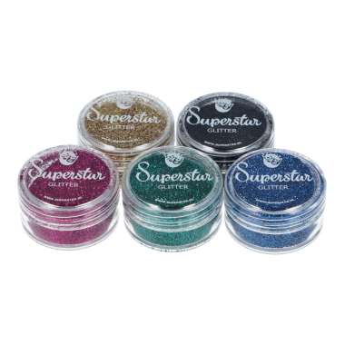 5 kleuren Festive fine glitter