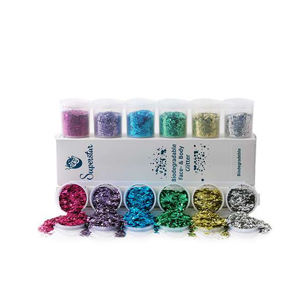 Biodegradable Chunky Glitter Mix 6-pack