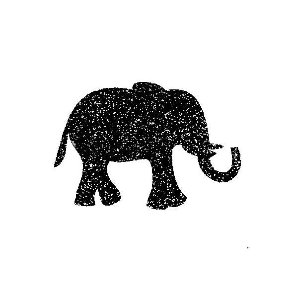 Glitter tattoo Olifant