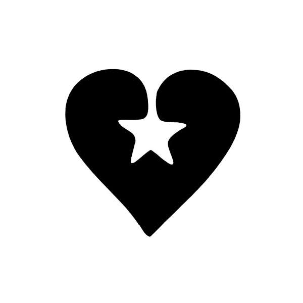 Glitter tattoo Heart Star