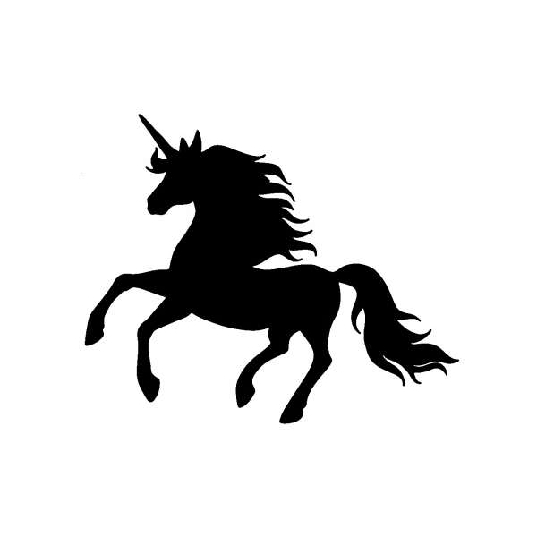 Glittertattoo stencil Pretty Unicorn