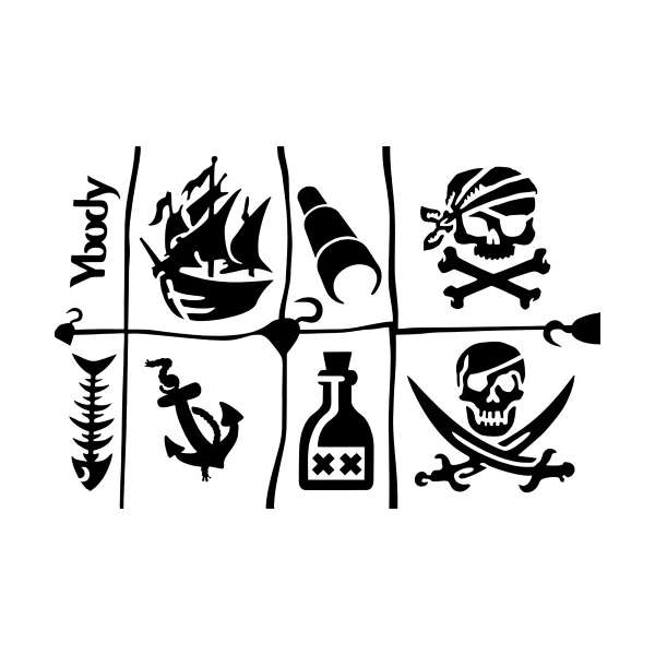 004 Pirates A5 Thema Stencil