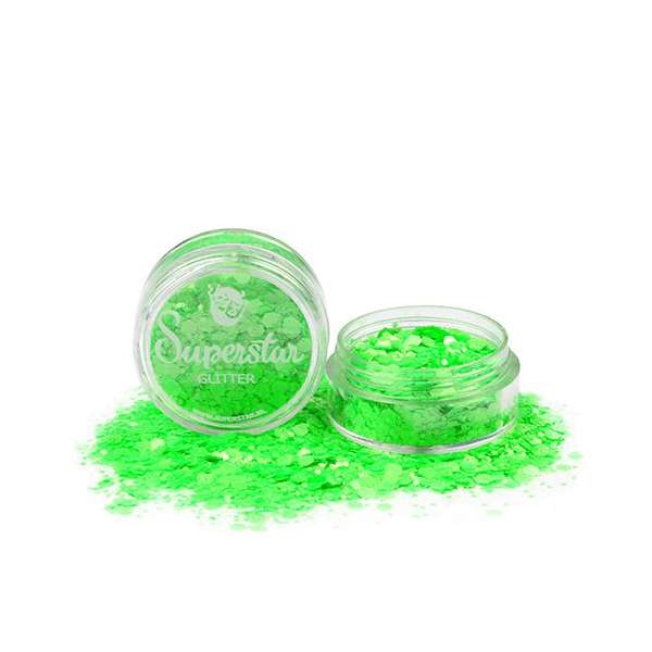 Green Fluorescent Chunky Glitter Mix